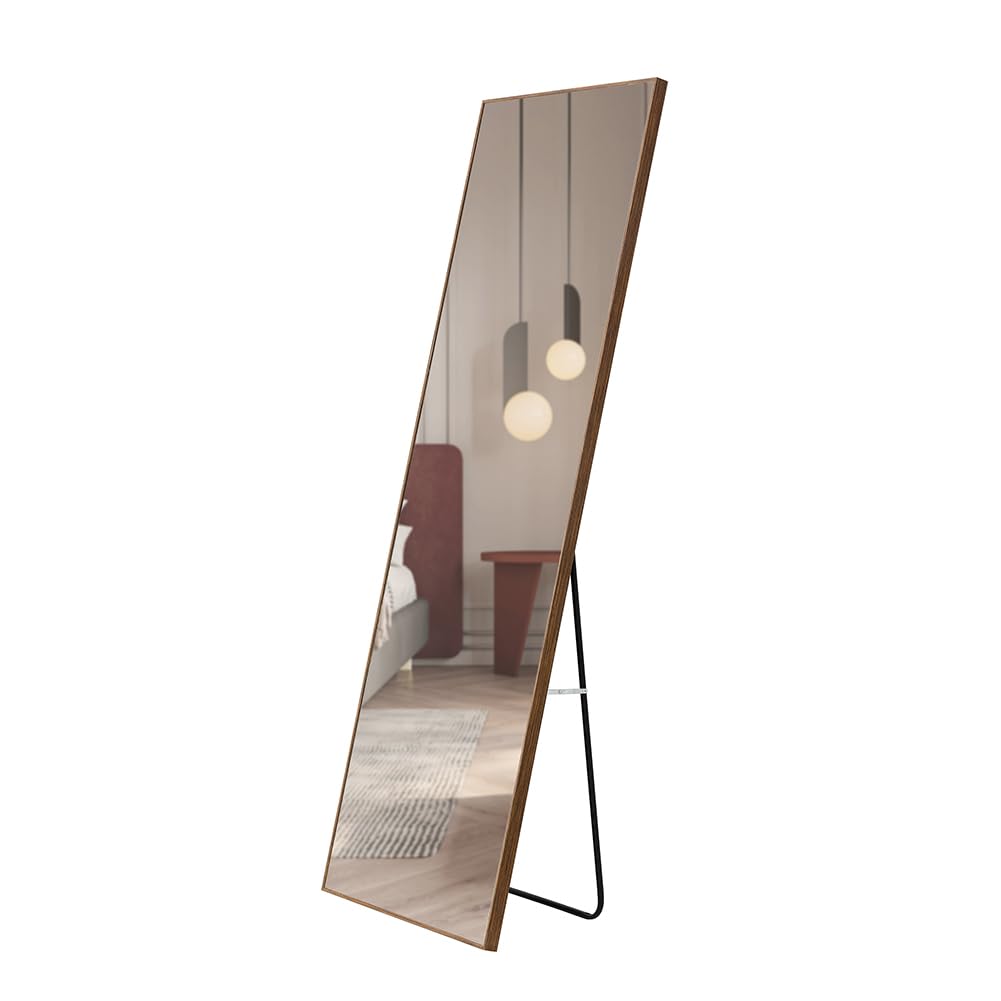 Floor Standing Mirror, Full Length Mirror, Solid Wood Frame Floor Mirror