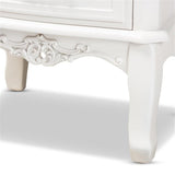 Studio Gabrielle Traditional French Country Provincial White-Finished 3-Drawer Wood