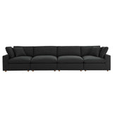 Commix Modular, Extra Large Sofa Sectional, Black Fabric