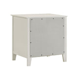 Selena Coastal Engineered Wood 2-Drawer Bedroom Nightstand Bedside Table Organizer Unit Cream White 400232