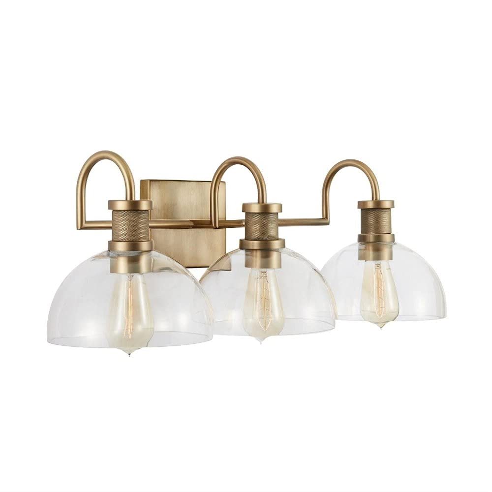 139133AD-497 Cassidy Mid-Century Clear Glass Dome Bath Vanity Wall Mount