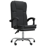 Reclining Office Chair Black Faux Leather (15.2 KG/33.44 LBS)