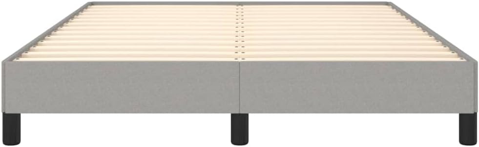 Bed Frame Light Gray 53.9"x74.8" Full Fabric
