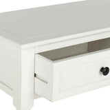 American Homes Collection Samantha Distressed/Cream 2-Drawer Console Table
