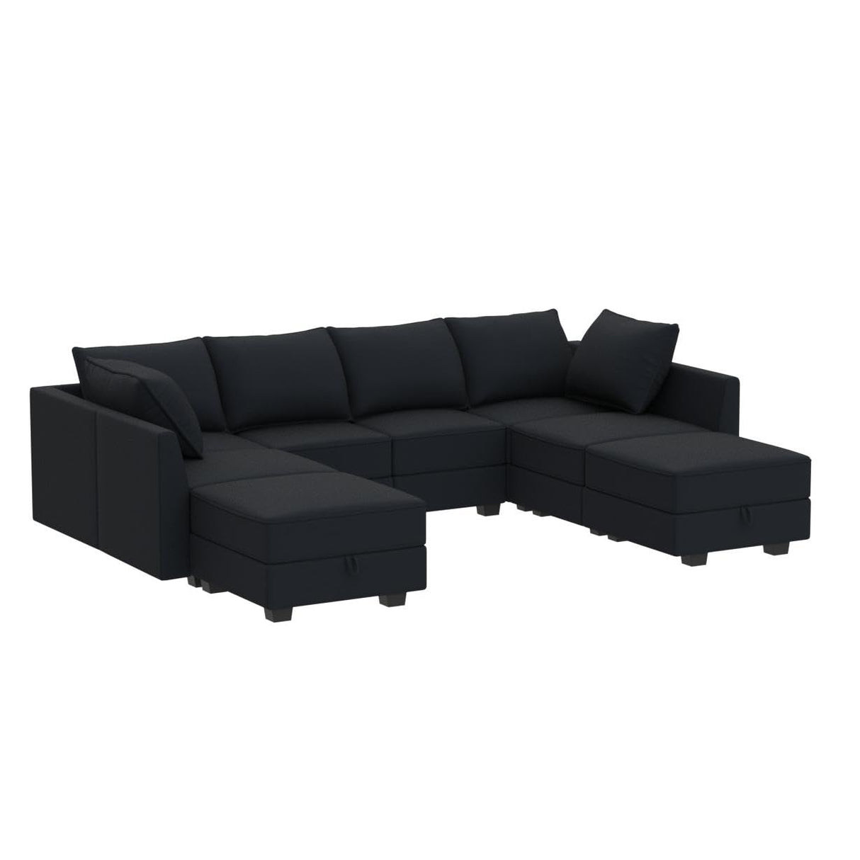 Modular Sectional Sofa with Ottoman Oversized U Shaped Couch with Reversible Chaise