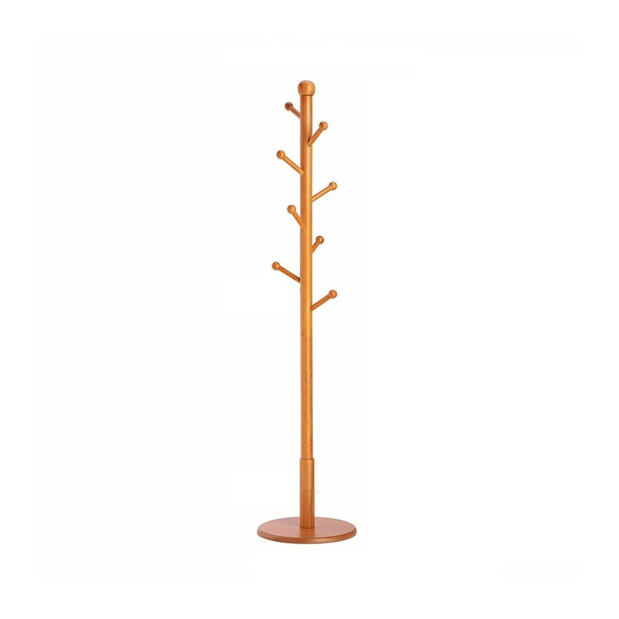 Coat Rack Wood Coat Rack Stand, Freestanding Coat Tree with 8 Hooks