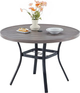 54" Outdoor Round Patio Table for Lawn Garden