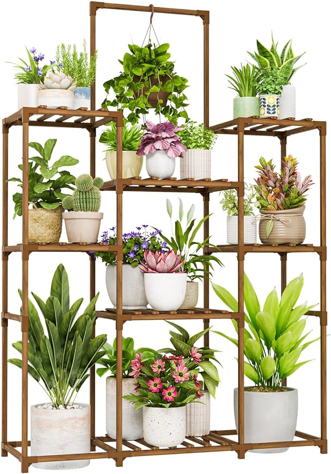 Eco Friendly 11-Tier Wooden Plant Stand