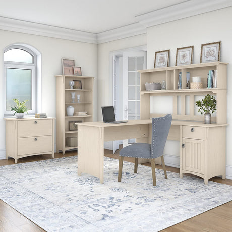 5-Shelf Bookcase & Lateral File Cabinet for Office Storage