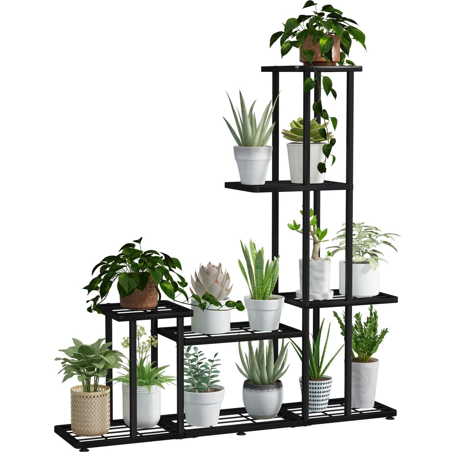 5-Tier Metal Plant Stand – Multi-Tier Indoor & Outdoor Plant Holder