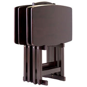 5-piece folding snack tray set with rounded edges