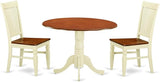 DLWE5-BLK-W 5 Piece Dinette Set for 4 Includes a Round Dining Table with Dropleaf and 4