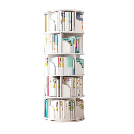 Rotating Bookshelf Tower, Circular Bookshelf for Kids&Adults