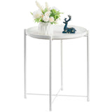 Tray Metal End Table, Sofa Table Small Round Side Tables