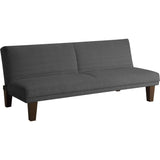 DHP Dillan Convertible Futon with Microfiber Upholstery, Grey