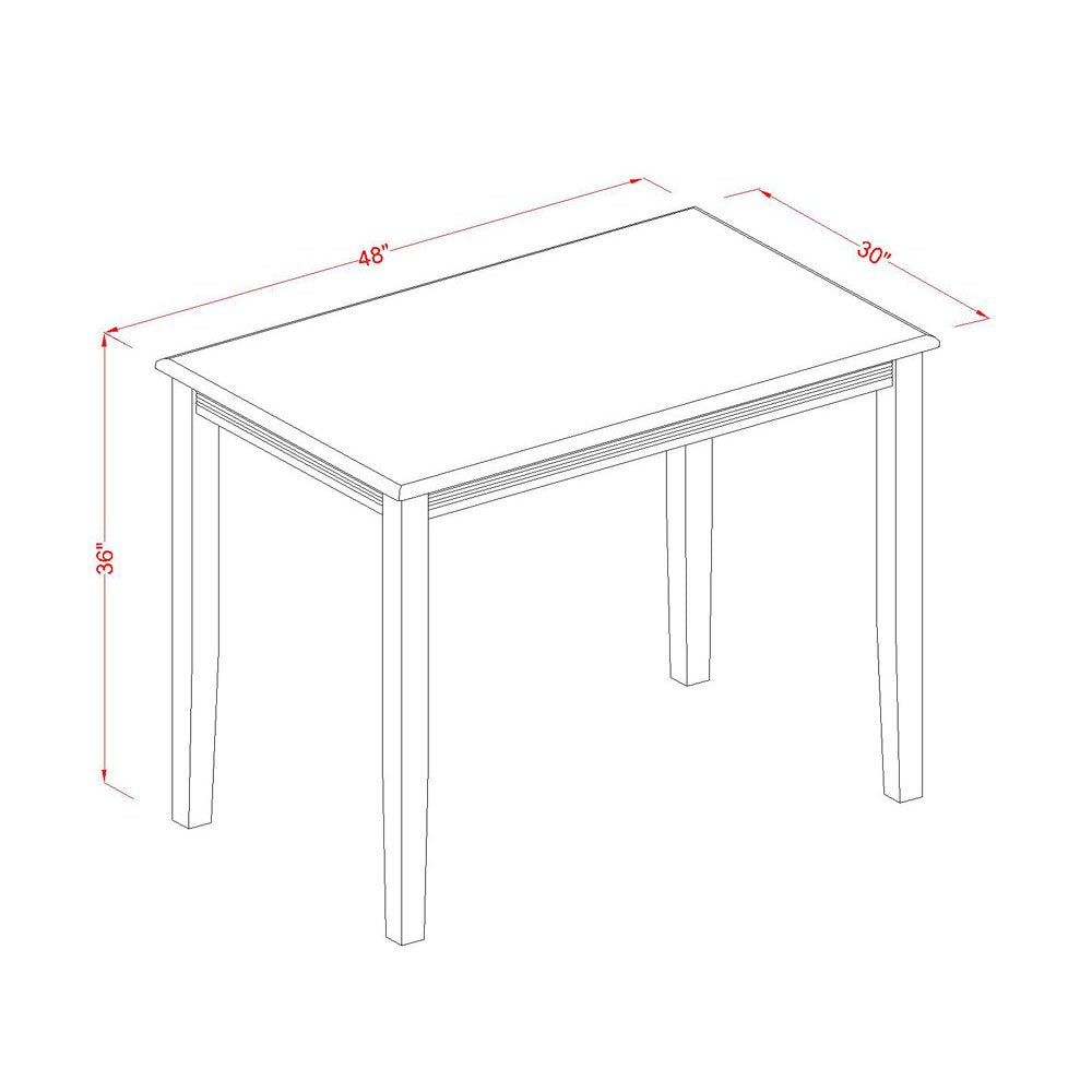 YAGR5-OAK-W 5 Piece Kitchen Counter Height Dining Table Set Includes a Rectangle