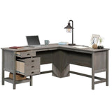 Cottage Road Engineered Wood L-Shaped Computer Desk in Mystic Oak