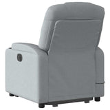 Electric Lift Massage Recliner Chair - Light Gray Fabric, Power Lift-Up & Reclining, 6-Point