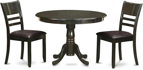 HLLY5-CAP-W 5 Piece Dining Set Includes a Round Dining Table with Pedestal and 4 Kitchen Chairs,