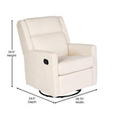 Cash Glider Rocker Chair, Manual 360 Degree Swivel Recliner Perfect