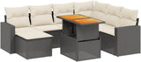 Garden Sofa Set, Patio Furniture Outdoor Chairs, 8 Piece Rattan Set, Table