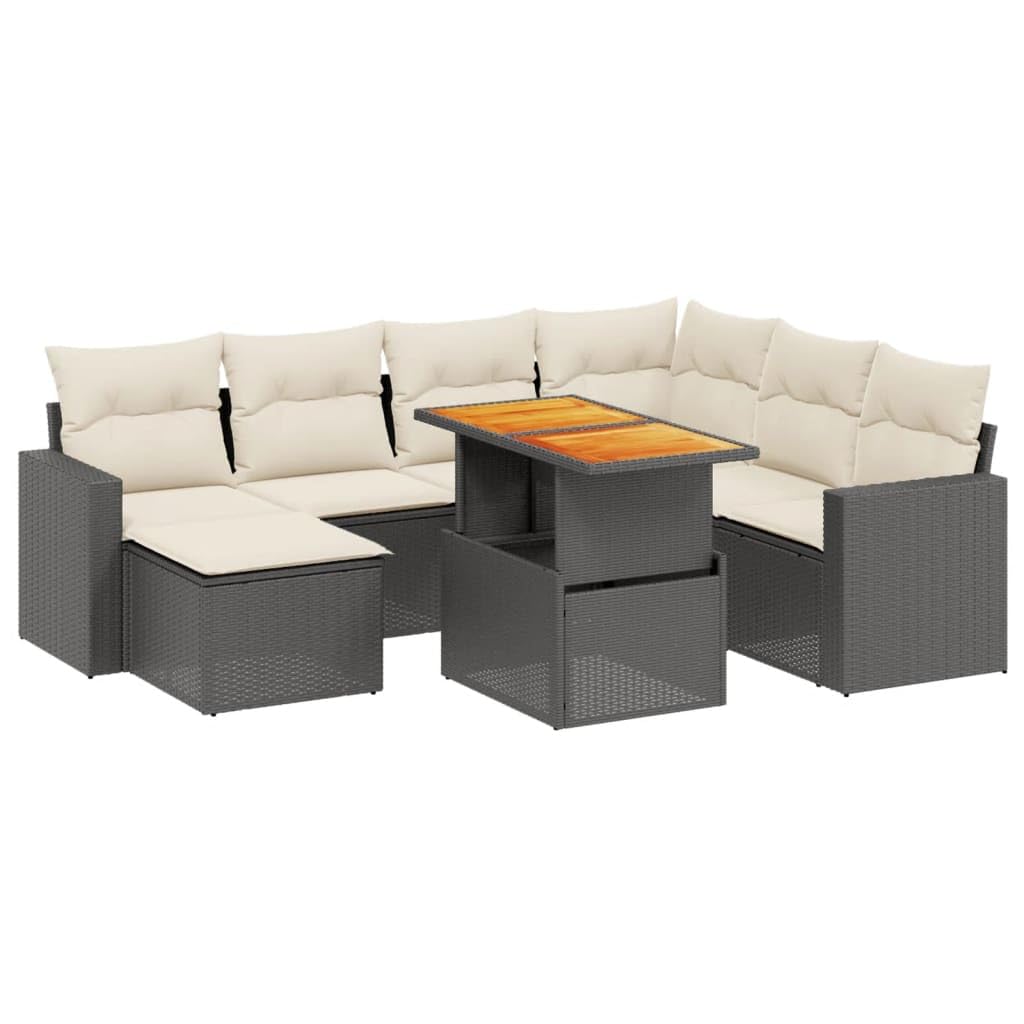 Garden Sofa Set, Patio Furniture Outdoor Chairs, 8 Piece Rattan Set, Table