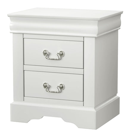 Louis Philippe III Nightstand in White