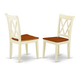 HLCL5-BMK-W 5 Piece Dining Set Includes a Round Dining Room Table with Pedestal