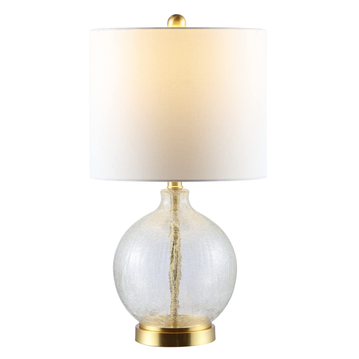 Lighting Collection Lovell Clear Glass/ Gold 22-inch Bedroom Living Room Home Office
