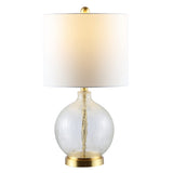 Lighting Collection Lovell Clear Glass/ Gold 22-inch Bedroom Living Room Home Office