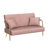 Loveseat Small Sofa Couch, 59" Love Seat Settee 2 Seater Upholstered Sofa