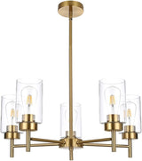 Light Farmhouse Chandelier for Dining Room Kitchen Island, Modern