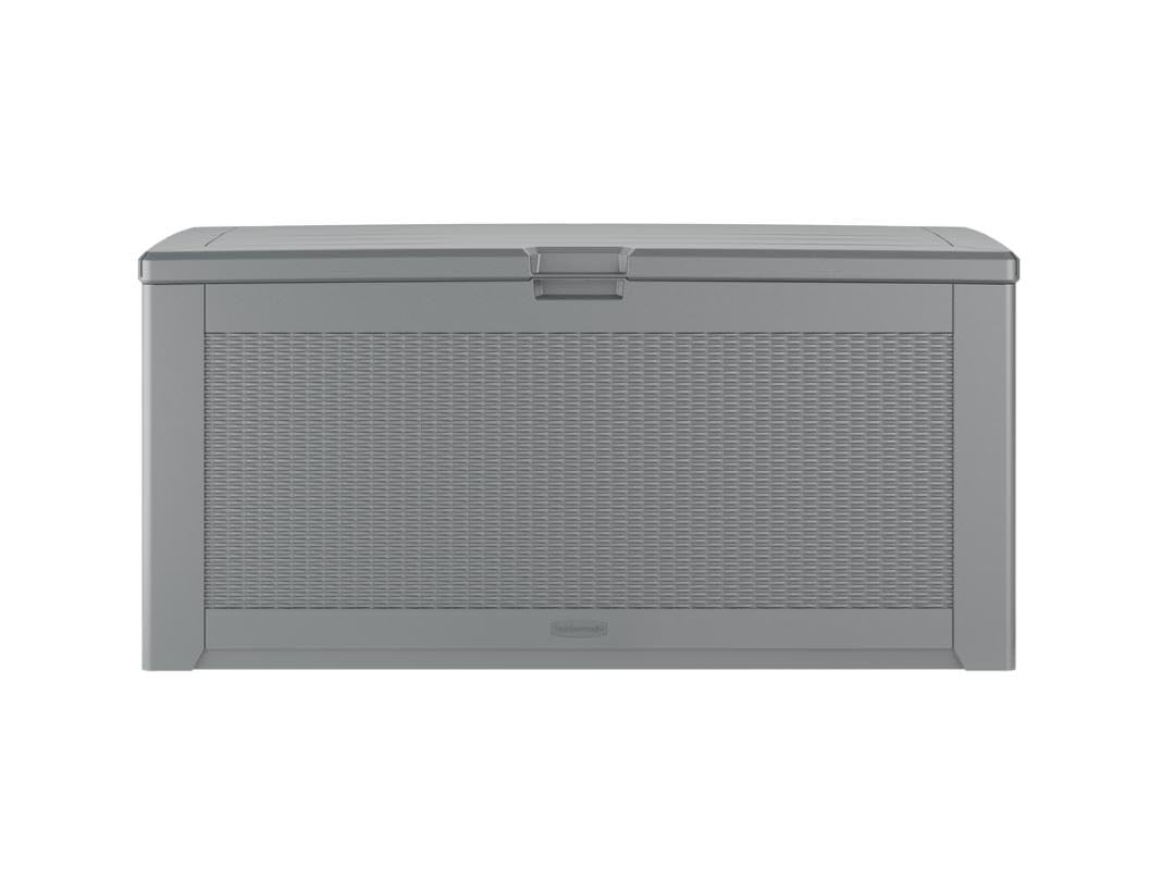 Extra Large Resin Outdoor Storage Deck Box (134 Gal), Weather Resistant, Gray