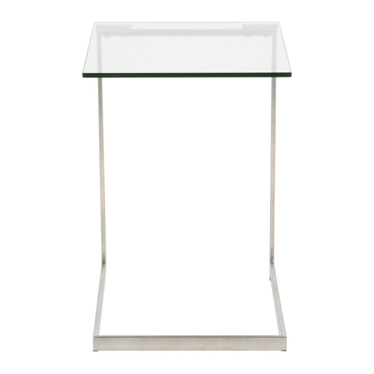 Zenn Glass End Table, Accent Table, Glass End Table, Small Side Table for Small Spaces