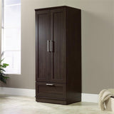 Wardrobe Armoire, Storage Cabinet with 1-Drawer and Garment Rod in Dakota