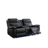 M046 Power Reclining Loveseat with Built-in Bluetooth Speakers, Console