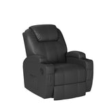 Rocker Recliner Chair with Massage for Elderly, Leather Adjustable 360°Swivel Rocking