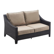 Tahoe Outdoor Loveseat in Terra Brown Wicker