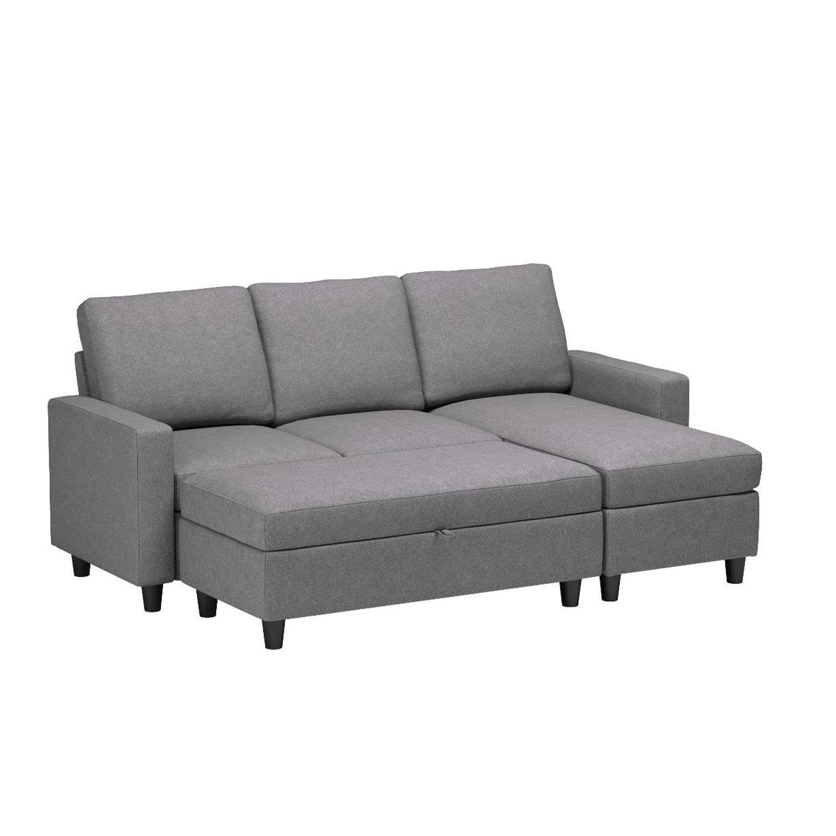 Reversible Sectional Couch with Ottoman L-Shaped Sofa for Small Spaces Sectional Sofa