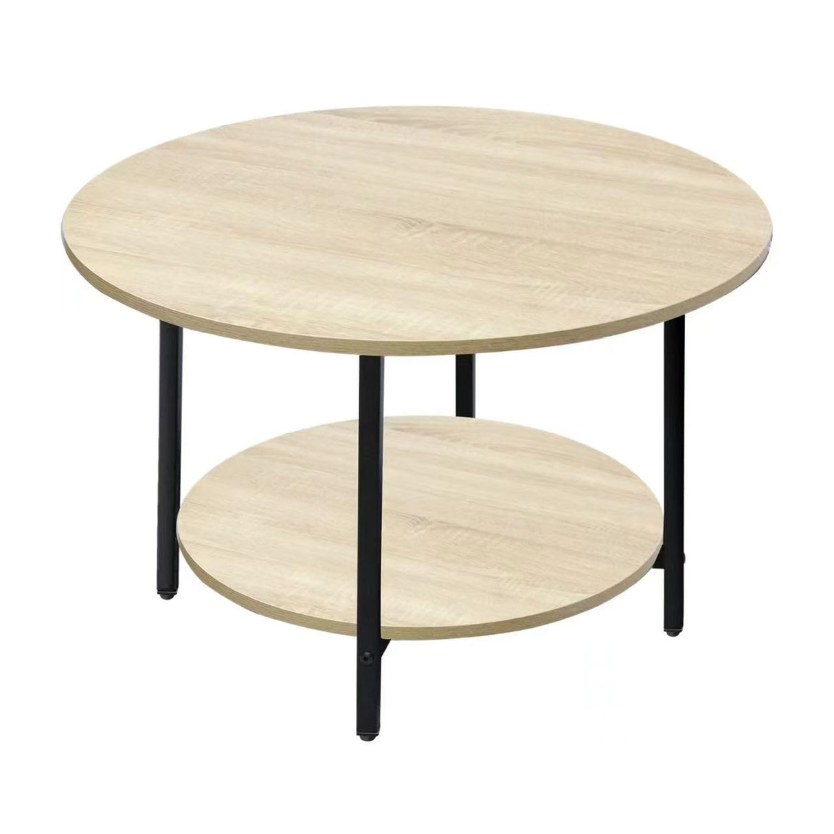 Round Coffee Tables, Accent Table Sofa Table Tea Table with Storage 2-Tier for Living Room,