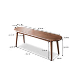 Dining Bench Indoor, Oak Table Bench for Dining Room, 47.24 Inch Wooden Bench for Entryway, Bedroom, Living Room, Kitchen, Walnut