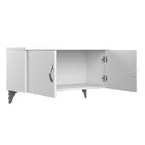 Office in an Hour L Shaped Cubicle Desk with Storage, Drawers