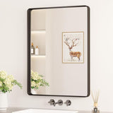 Black Mirrors for Wall, 60” x 36” Large Matte Black Bathroom Mirrors for Over Sink,