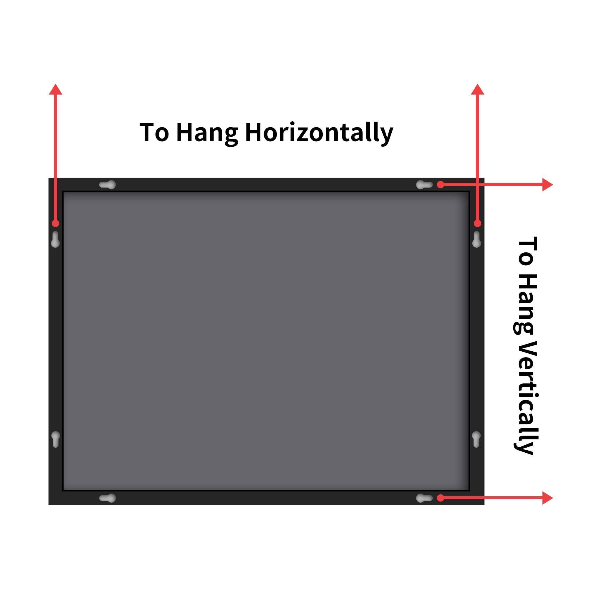 30x40 Inch Black Rectangle Bathroom Mirror with Metal Frame