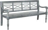 Patio Collection Martin Adirondack Acacia Wood Bench, Ash Grey