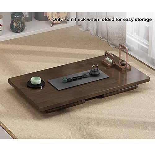 Solid Wood Coffee Table, Foldable Window Table, Balcony Short Coffee Table, Laptop