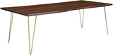 Ardor 96" Live Edge Acacia Wood Rectangular Dining Table in Black Walnut