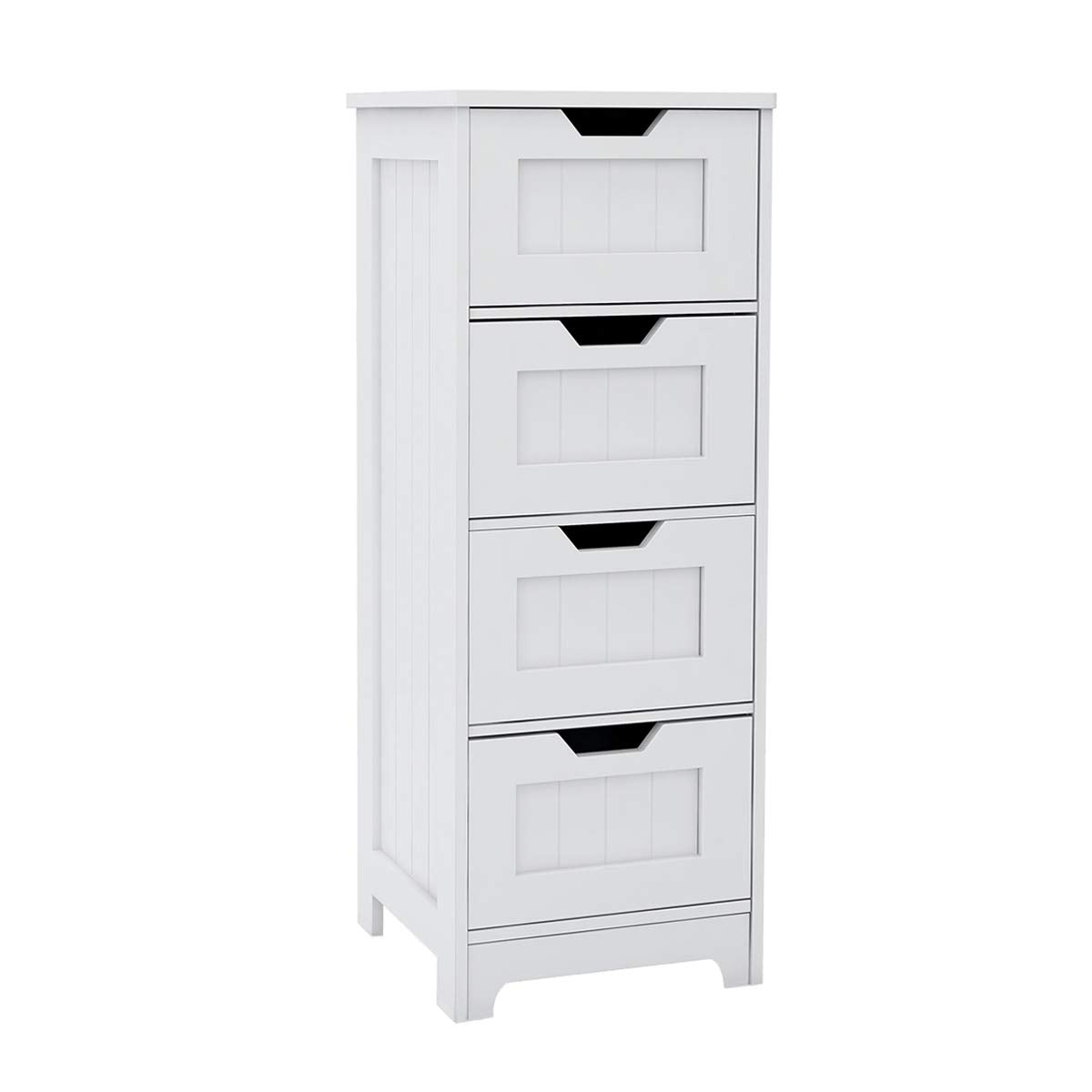 Bathroom Floor Cabinet White Freestanding Storage Organizer Cabinet