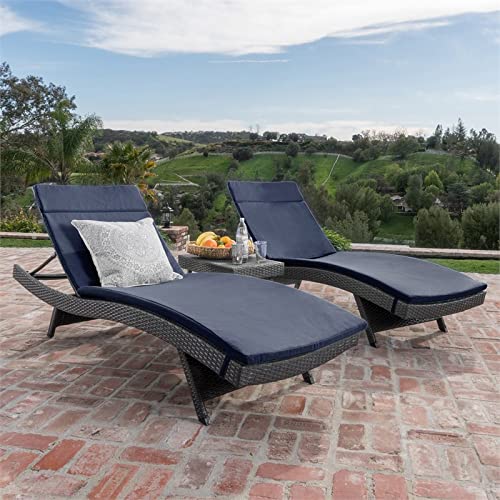 Savana 3Pc Outdoor Wicker Lounge with Water Resistant Cushions & Coffee Table