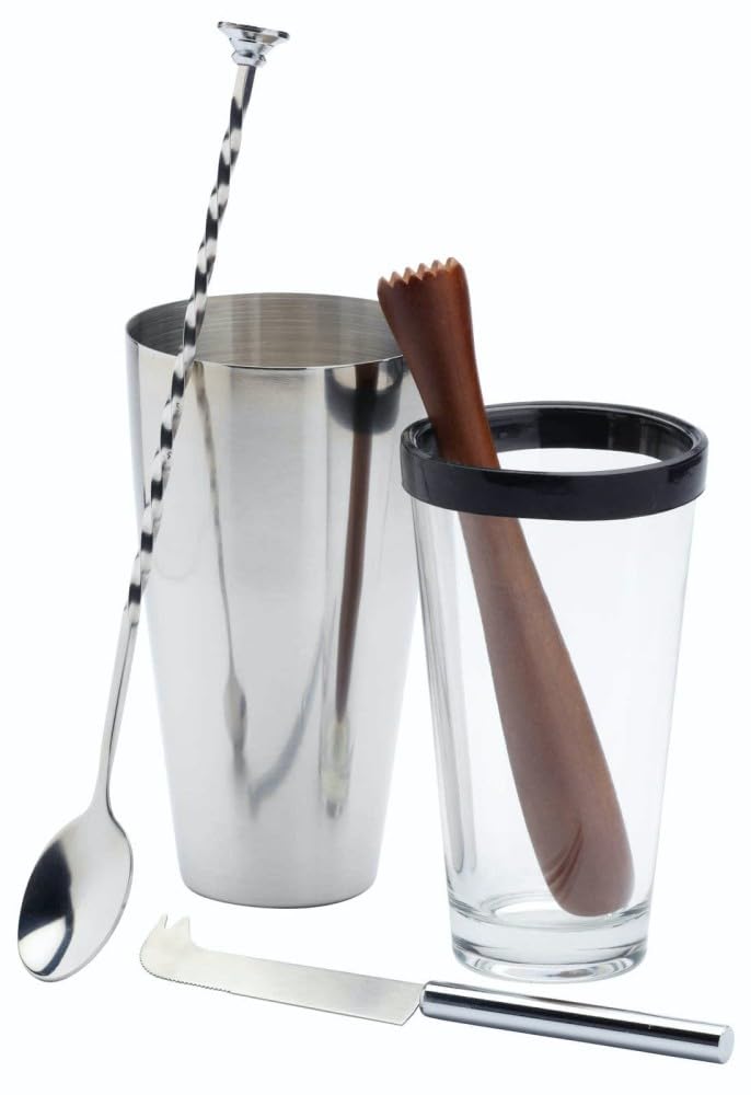 Mojito Kit, 5 Piece Cocktail Making Set, Green